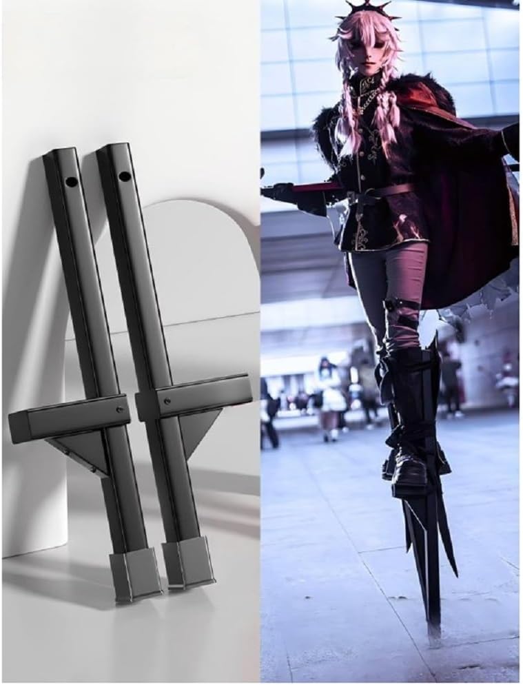 acclookss Stilts for Premium Leg - Strap Stilts Smooth Painted Pine Wood Rubber - Coated for Free Hands 5+200 - Pound Load Perfect for Sports & Cosplay Events - Image 1